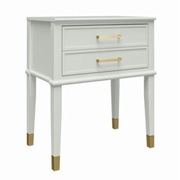 Rackhams Westerleigh End Table with Drawer in White - White - thumbnail 2