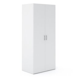 Rackhams Space Wardrobe with 2 doors White 1750 - White - Malemine - 1