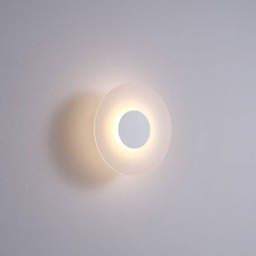 Rackhams 6 Watt Round White Modern Outdoor Wall Light - thumbnail 2