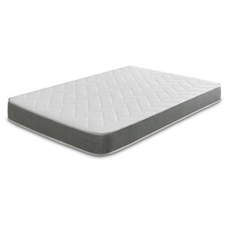 Rackhams Large Brick Hybrid Mattress - 19cm Deep, Soft Firmness - Grey - 1 - 4ft6 Double Mattress (135cm x 190cm) - thumbnail 1