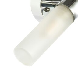 Rackhams Modern Chrome IP44 Rated Bathroom Wall Light Fitting with Tubular Glass Shades - thumbnail 2