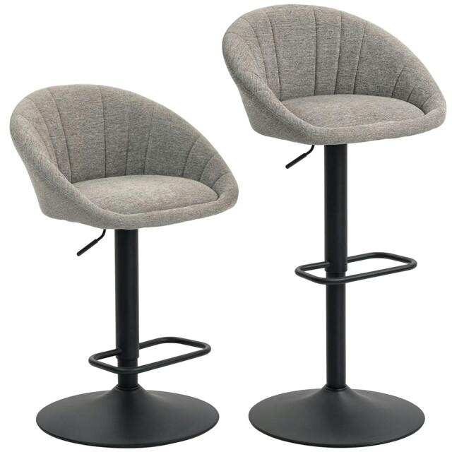 Rackhams Set of Two Relaxed Tub Bar Stools - Grey