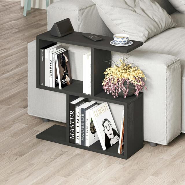 Rackhams Homemania Modern Side End Coffee Table Side End Multipurpose  H 60cm 5 Tier - Black Wood - image 1