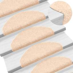 Rackhams Self-adhesive Stair Mats 5 pcs Brown 65x21x4 cm Needle Punch - Needle-punched fabric - thumbnail 1