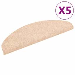 Rackhams Self-adhesive Stair Mats 5 pcs Brown 65x21x4 cm Needle Punch - Needle-punched fabric - thumbnail 2