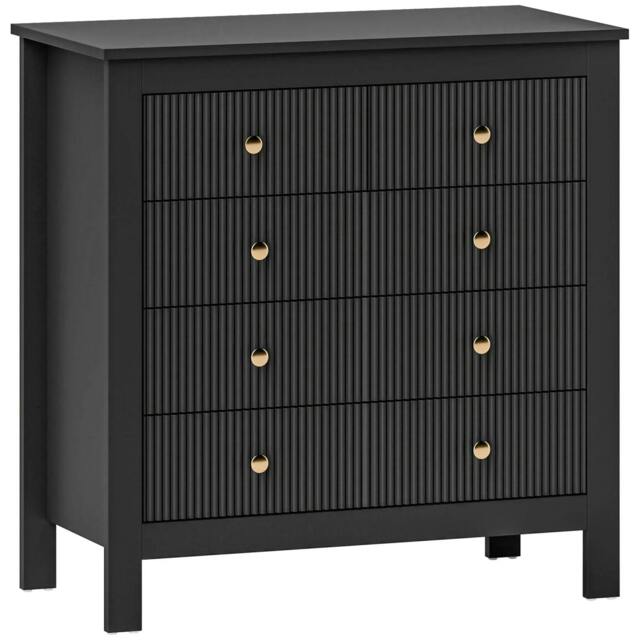 Rackhams Elegant Chest of Five Drawers - Black