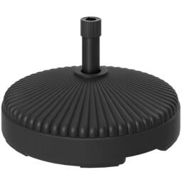 Rackhams Garden Parasol Base, 28kg Sand Filled, 23kg Water Filled, Black - Φ55 x 30H cm - 1 - Centre Pole Umbrella Base - thumbnail 2