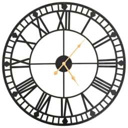 Rackhams Vintage Wall Clock with Quartz Movement Metal 60 cm XXL - thumbnail 1