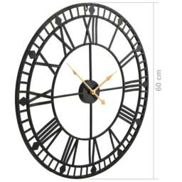 Rackhams Vintage Wall Clock with Quartz Movement Metal 60 cm XXL - thumbnail 6