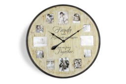Rackhams WC2124 - Family Photo Frame Timber Wall Clock - 70 cm / 27.5 in - thumbnail 3