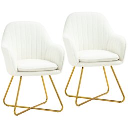 Rackhams Accent Chair Set of 2, Cashmere Armchair with Steel Legs - thumbnail 2