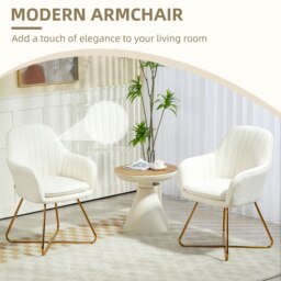 Rackhams Accent Chair Set of 2, Cashmere Armchair with Steel Legs - thumbnail 4