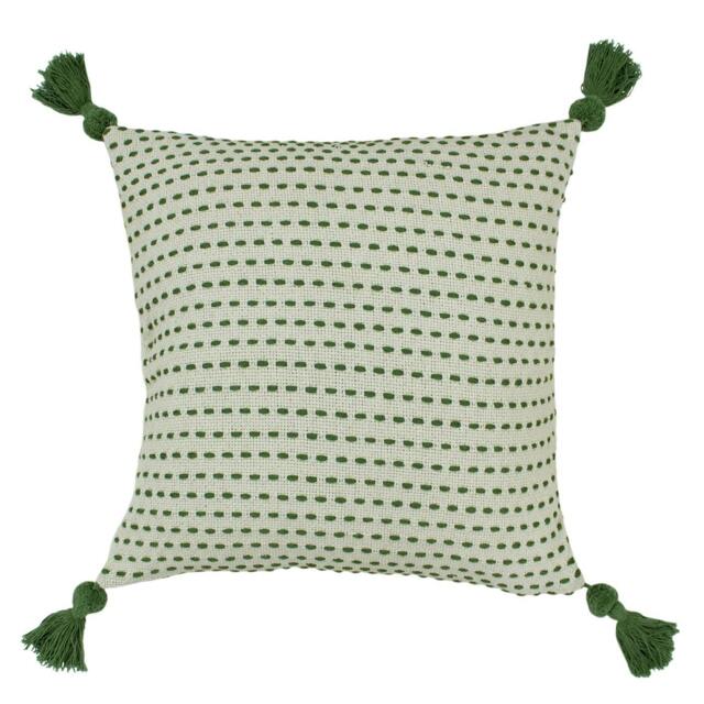 Rackhams Ezra Cushion Cover - Sage Green - One Size - Sage Green - 95% Cotton/5% Polyester