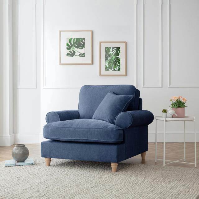 Rackhams The Bromfield Arm Chair - Navy - image 1