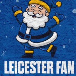 Rackhams Santa is a Leicester Football  Fan - Luxury Fleece Blanket 150cm X 150cm - thumbnail 3