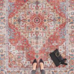 Rackhams Oriental Sylla Brick-Red Rug - 80X200 cm - thumbnail 3
