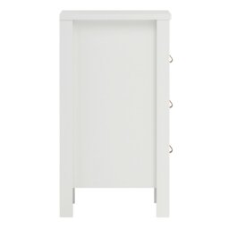 Rackhams Barcelona Bedside Table 3 Drawers in White - White - Manufactured wood - 1 - thumbnail 4