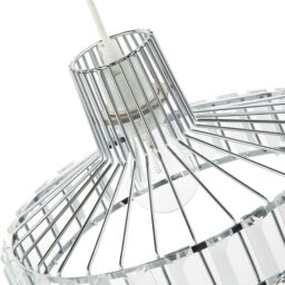 Rackhams Modern Chrome Plated Easy Fit Pendant Shade with Clear Acrylic Prisms - thumbnail 5