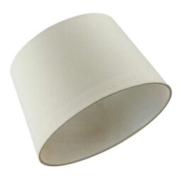 Rackhams Contemporary Light Cream Linen Fabric Drum Lampshade with Cotton Inner - thumbnail 5