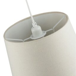 Rackhams Contemporary Light Cream Linen Fabric Drum Lampshade with Cotton Inner - thumbnail 4
