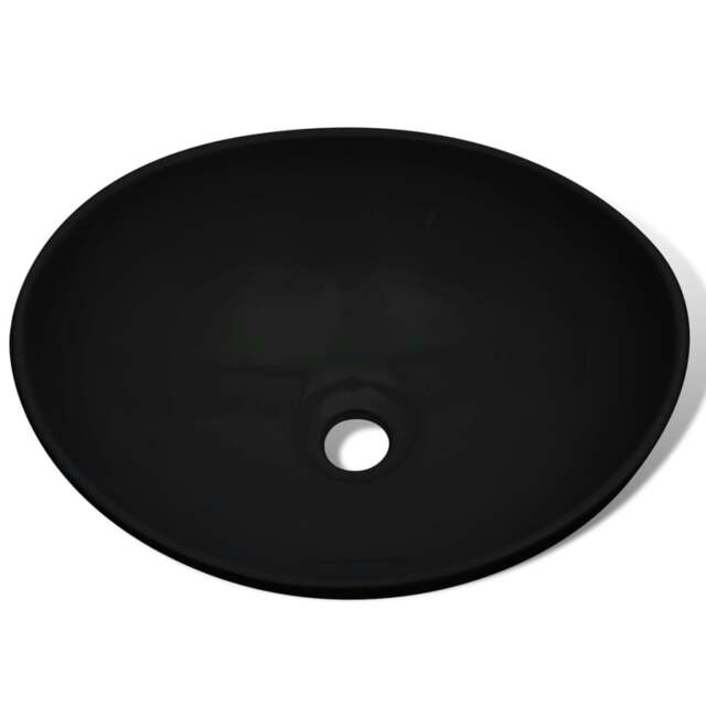 Rackhams Ceramic Basin 40x33 cm Black Ceramic