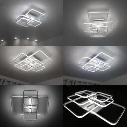 Rackhams Square LED Ceiling Light Lamp Chandelier Lights Living Bedroom - thumbnail 3