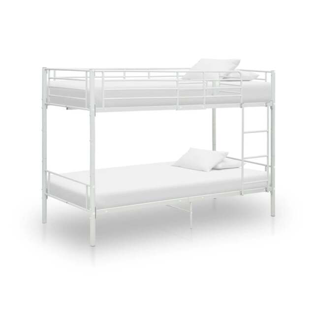 Rackhams Bunk Bed White Metal 90x200 cm