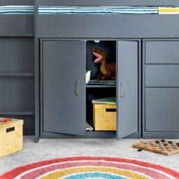 Rackhams Lacy Grey Storage Mid Sleeper Bed - Bed And Ortho Mattress - thumbnail 4
