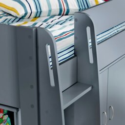 Rackhams Lacy Grey Storage Mid Sleeper Bed - Bed And Ortho Mattress - thumbnail 6