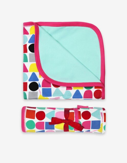 Rackhams Organic Pink Building Block Blanket - image 1