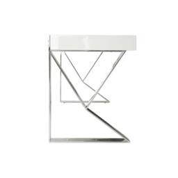 Rackhams White Wood and Chromed Steel Desk 3014 - thumbnail 6
