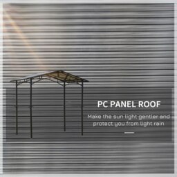 Rackhams 8ft x 5ft Outdoor BBQ Protective Gazebo Aluminium Frame w/ 2 Shelves - Black - Aluminium, Steel, PC - 246cm x 149cm x 230cm - thumbnail 3