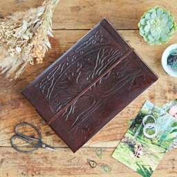 Rackhams Leather Tree of Life Embossed Photo Album with Khadda Paper - Extra Large - thumbnail 5