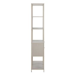 Rackhams Seaford Tall Grey Metal 2 Drawer Bookcase with 4 Shelves - 1 - Grey - Wood - thumbnail 3