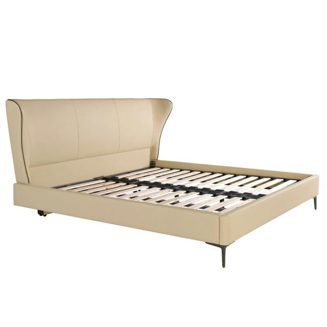 Rackhams Cream Leatherette Bed 7157 - image 1