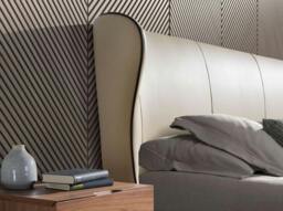 Rackhams Cream Leatherette Bed 7157 - thumbnail 5