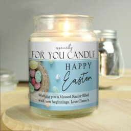 Rackhams Personalised Happy Easter Large Scented Candle Jar - thumbnail 4