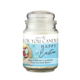 Rackhams Personalised Happy Easter Large Scented Candle Jar - thumbnail 1