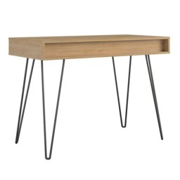 Rackhams Concord desk with storage in brown / black - thumbnail 2
