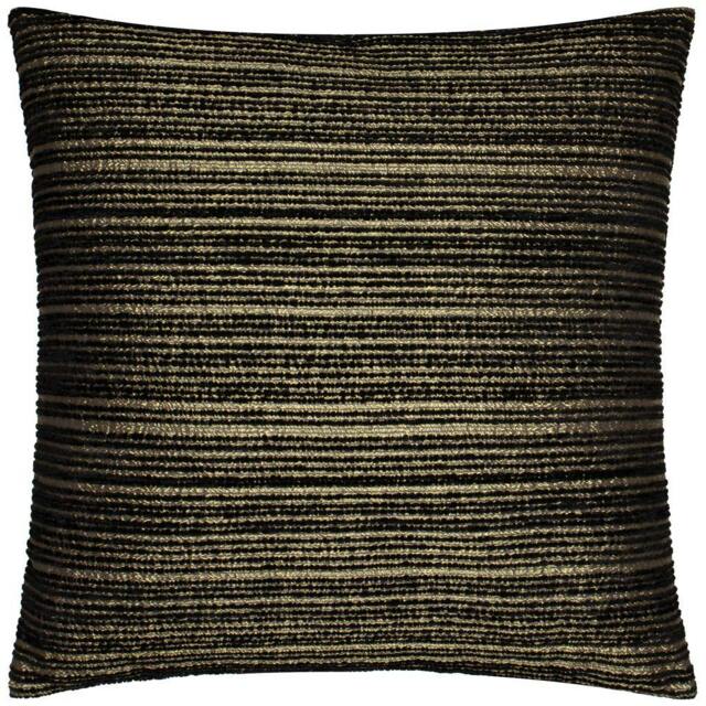 Rackhams Jupiter Chenille Jacquard Cushion Cover - Black/Gold - 50cm x 50cm - Black/Gold - 100% Polyester - image 1