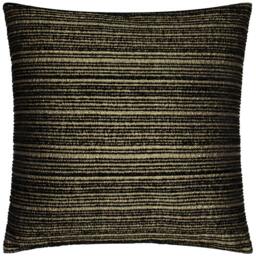 Rackhams Jupiter Chenille Jacquard Cushion Cover - Black/Gold - 50cm x 50cm - Black/Gold - 100% Polyester