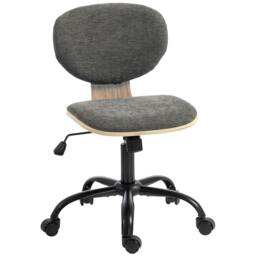 Rackhams Home Office Desk Chair Height Adjustable - Light Grey - thumbnail 3