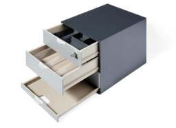 Rackhams COFFEE POINT Modular 4 Drawer Organiser Lockable Storage Box - Grey - thumbnail 3