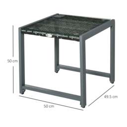 Rackhams Rattan End Table Side Coffee Desk Outdoor Patio Wicker Sofa Chat Garden Furniture - thumbnail 3