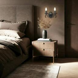 Rackhams Traditional Wall Light Fixture with Pull Switch and Black Arms and Sconces - thumbnail 6