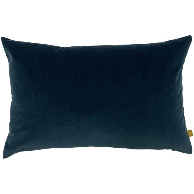 Rackhams Velvet Cushion Cover - Pacific Deep Blue - One Size - Pacific Deep Blue - 100% Polyester