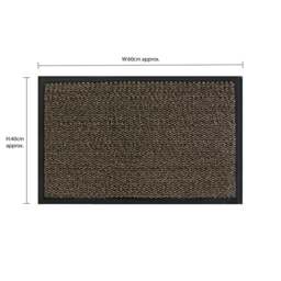 Rackhams Heavy Duty Commodore Backed Barrier Door Floor Mat, Brown, 40x60cm - thumbnail 6