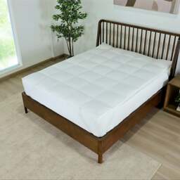 Rackhams Naturals Duck Feather Mattress Topper - White - Cotton - Single - thumbnail 3