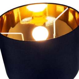 "Rackhams Contemporary Black Cotton 10"" Table/Pendant Lamp Shade with Shiny Golden Inner" - thumbnail 5