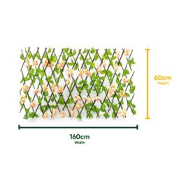 Rackhams Solar Garden Trellis – Pink Flower Trellis with LED Lights - thumbnail 2